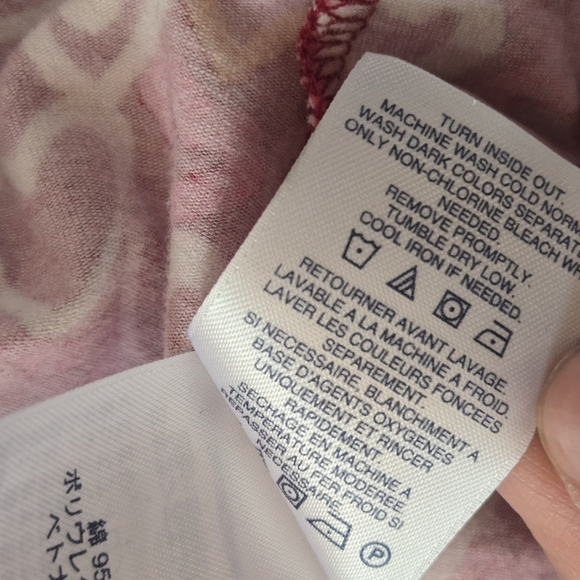 LANDS' END Long-sleeved Hearts Dress Cotton/Spandex Youth Large 14 - Picture 6 of 6